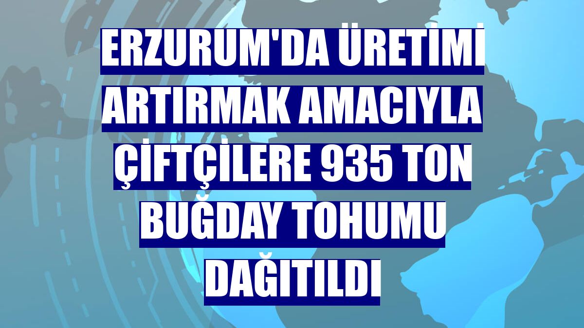 Erzurum'da üretimi artırmak amacıyla çiftçilere 935 ton buğday tohumu dağıtıldı