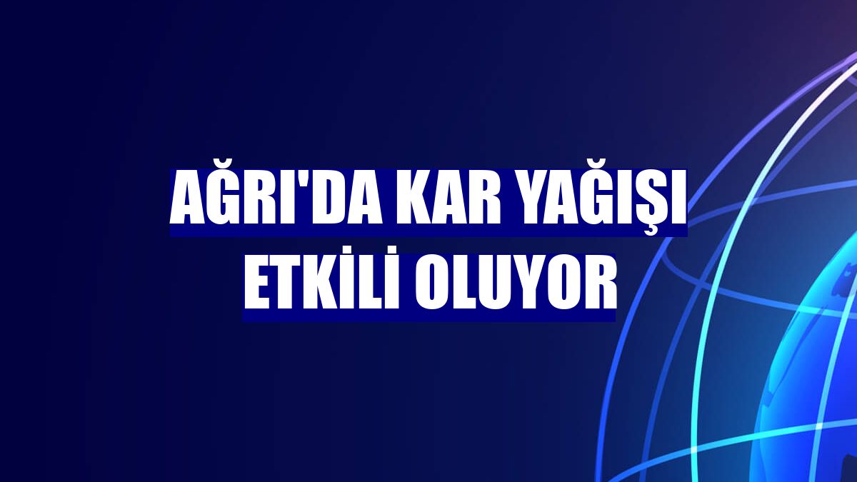 Ağrı'da kar yağışı etkili oluyor