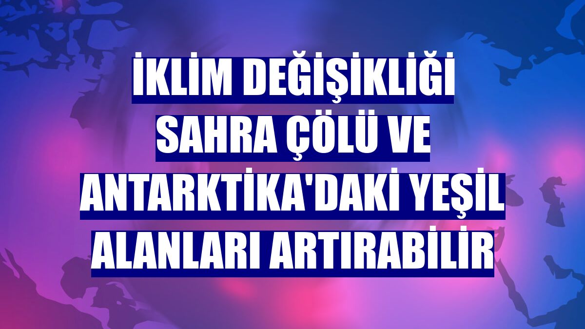 İklim değişikliği Sahra Çölü ve Antarktika'daki yeşil alanları artırabilir