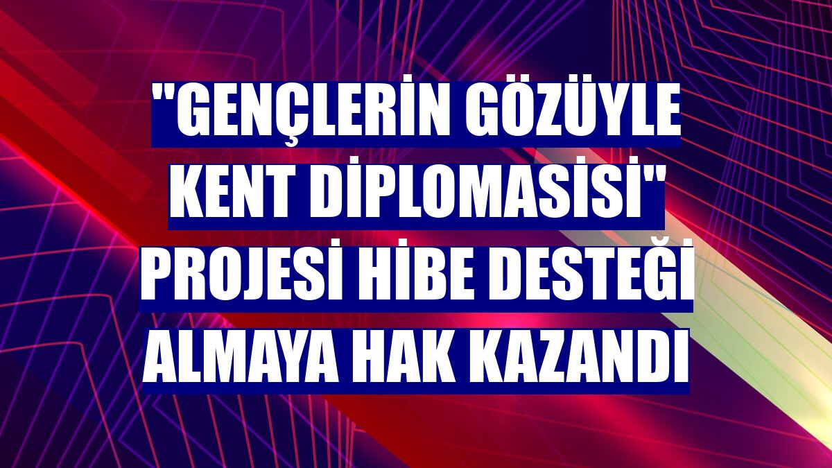 'Gençlerin Gözüyle Kent Diplomasisi' projesi hibe desteği almaya hak kazandı