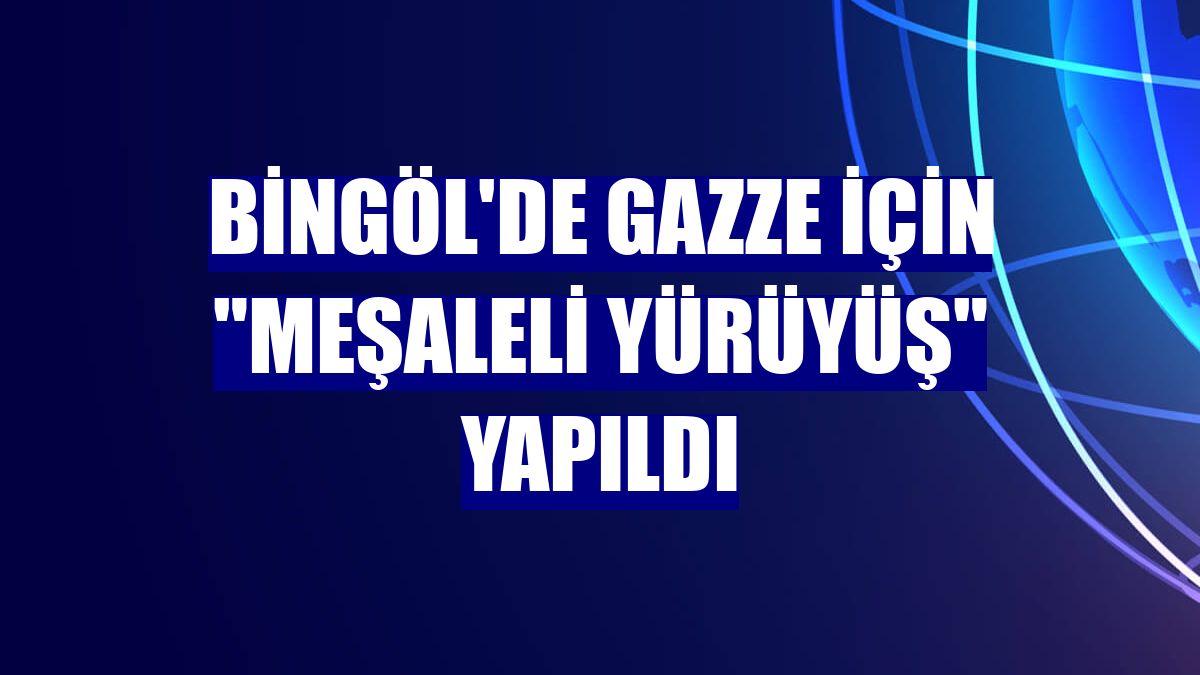 Bingöl'de Gazze için 'meşaleli yürüyüş' yapıldı