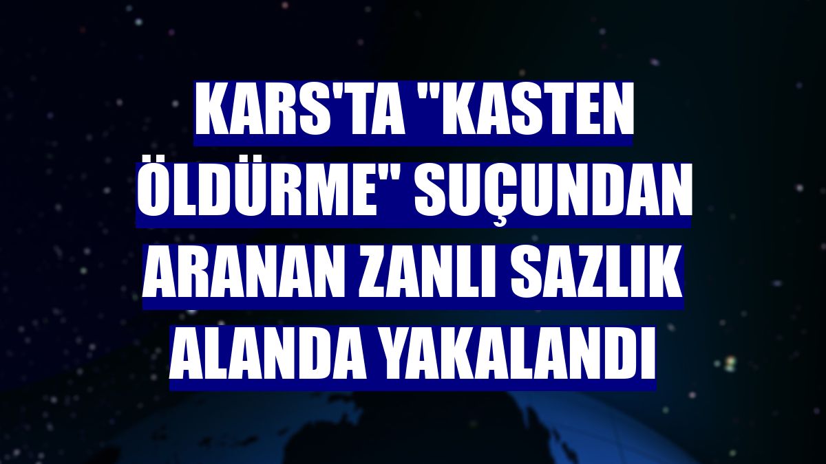 Kars'ta 'kasten öldürme' suçundan aranan zanlı sazlık alanda yakalandı