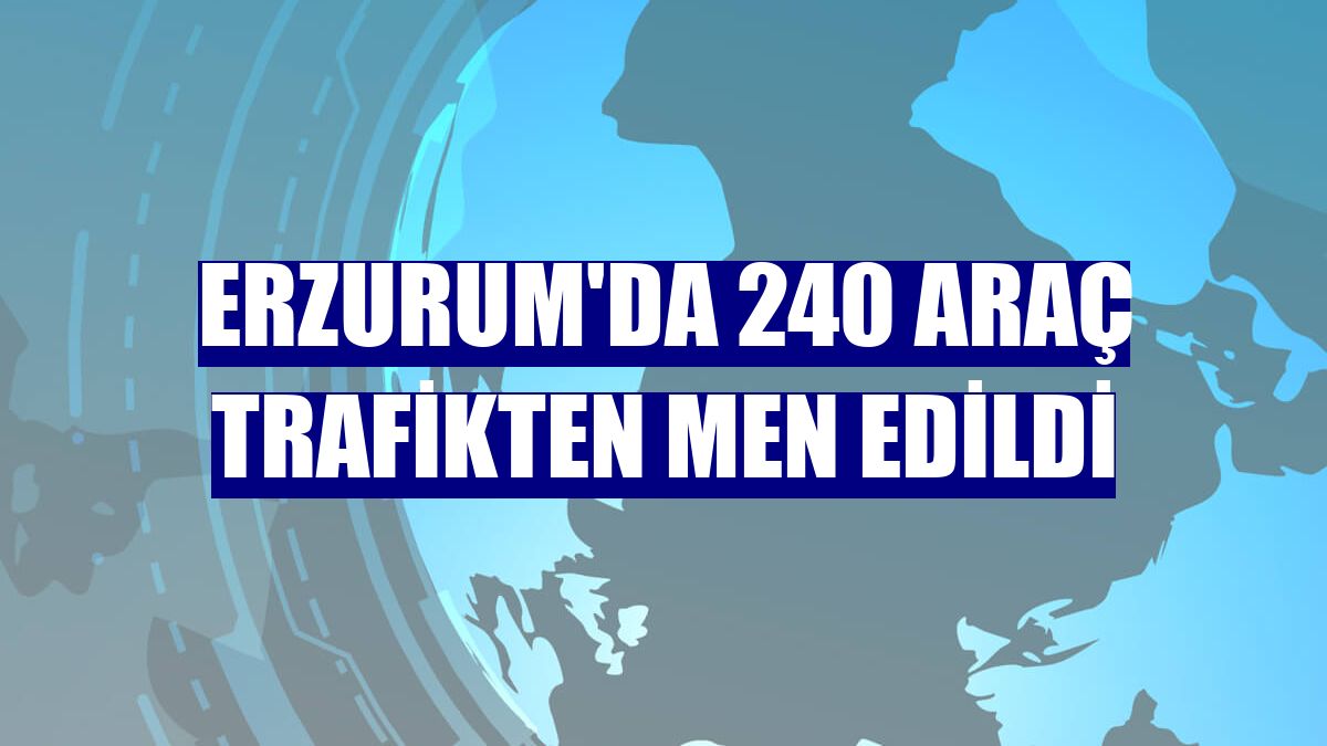 Erzurum'da 240 araç trafikten men edildi