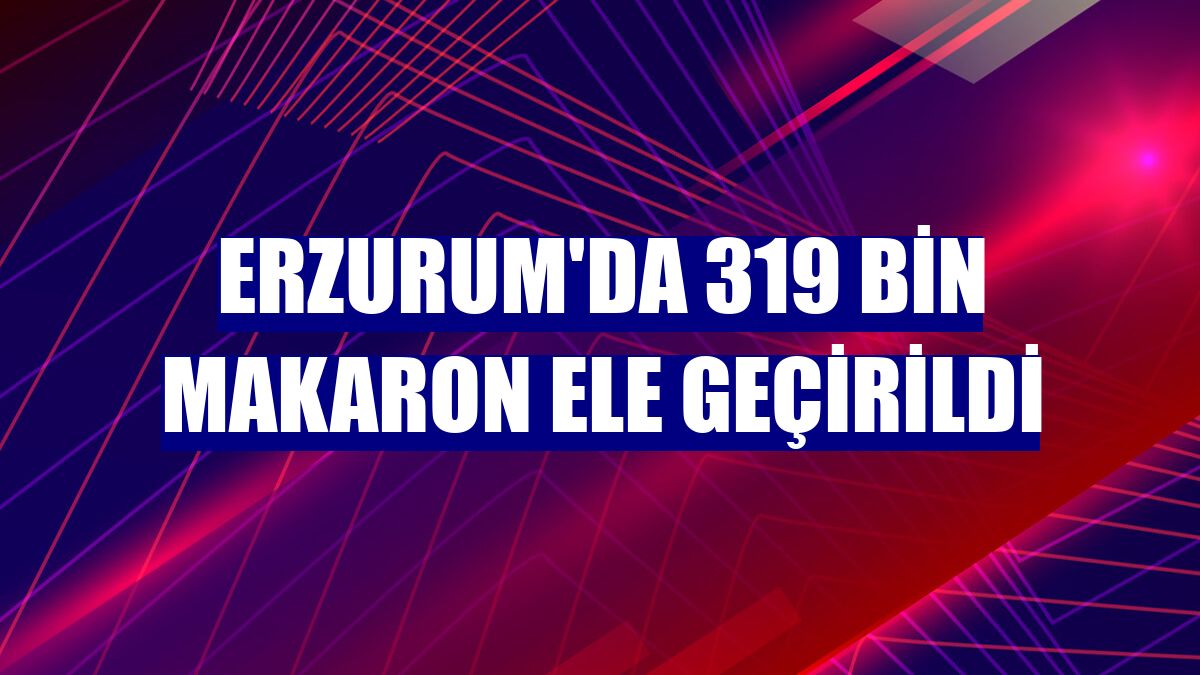 Erzurum'da 319 bin makaron ele geçirildi