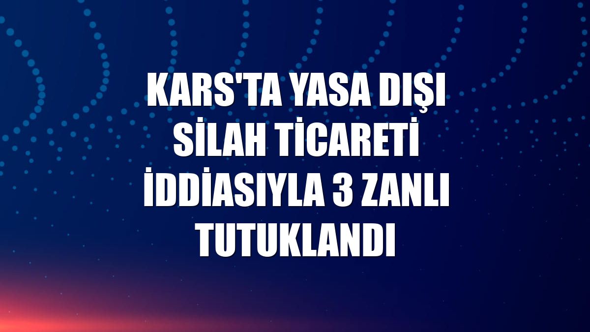 Kars'ta yasa dışı silah ticareti iddiasıyla 3 zanlı tutuklandı