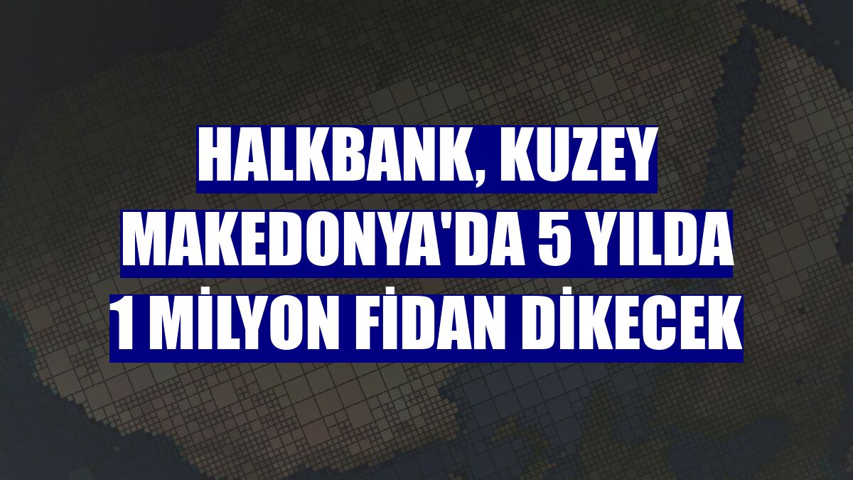 Halkbank, Kuzey Makedonya'da 5 yılda 1 milyon fidan dikecek