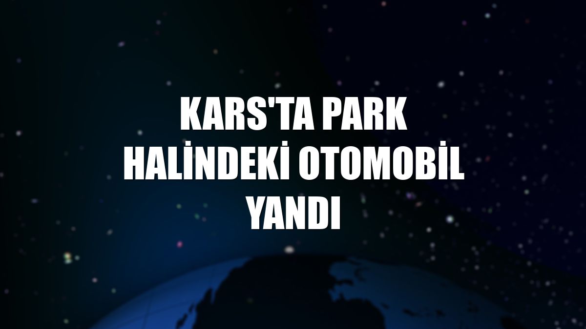 Kars'ta park halindeki otomobil yandı