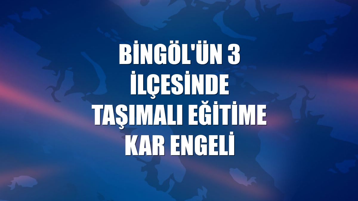 Bingöl'ün 3 ilçesinde taşımalı eğitime kar engeli