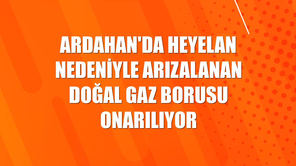 Ardahan'da heyelan nedeniyle arızalanan doğal gaz borusu onarılıyor