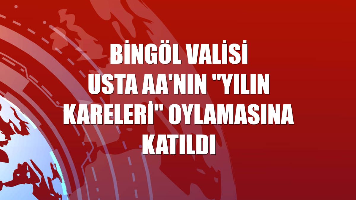 Bingöl Valisi Usta AA'nın "Yılın Kareleri" oylamasına katıldı