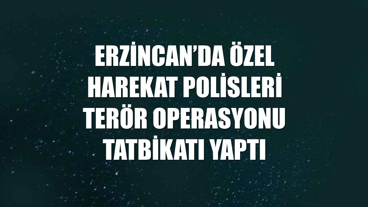 Erzincan’da özel harekat polisleri terör operasyonu tatbikatı yaptı