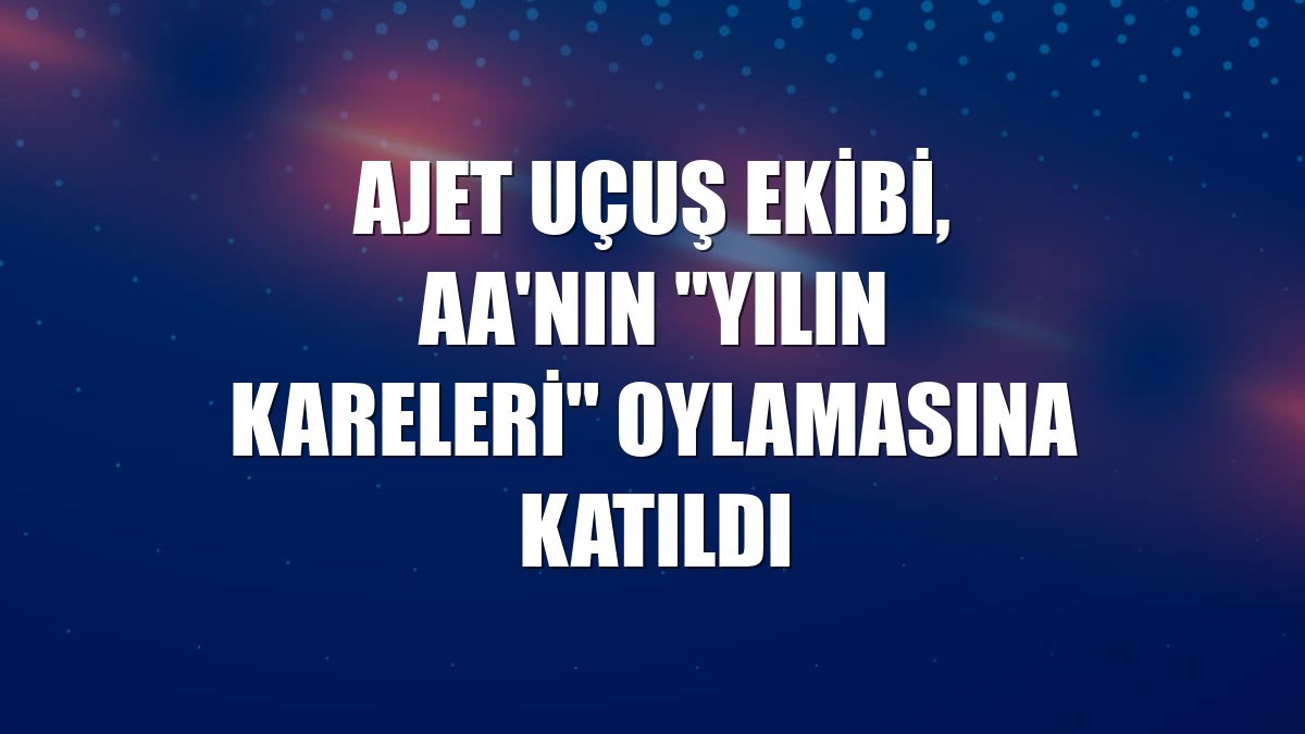 AJet uçuş ekibi, AA'nın "Yılın Kareleri" oylamasına katıldı