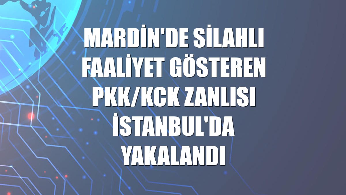 Mardin'de silahlı faaliyet gösteren PKK/KCK zanlısı İstanbul'da yakalandı