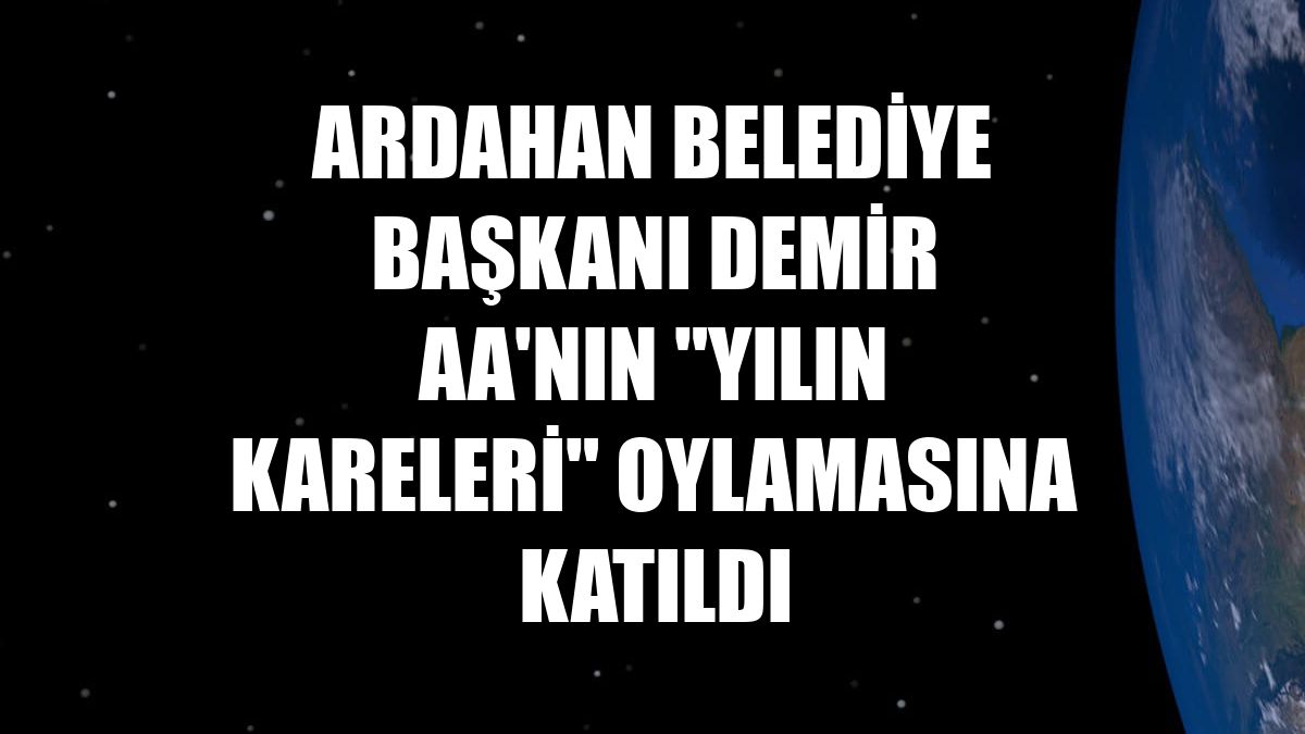 Ardahan Belediye Başkanı Demir AA'nın "Yılın Kareleri" oylamasına katıldı