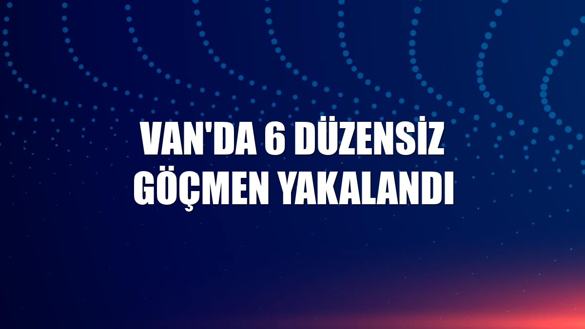 Van'da 6 düzensiz göçmen yakalandı