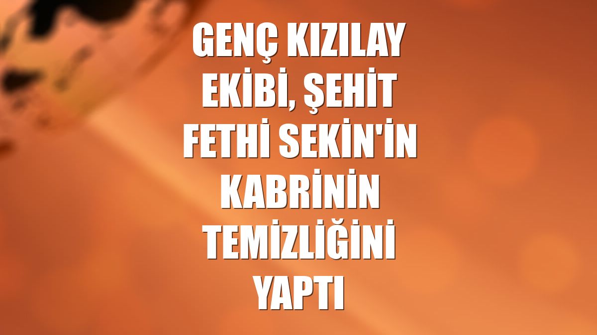 Genç Kızılay ekibi, şehit Fethi Sekin'in kabrinin temizliğini yaptı