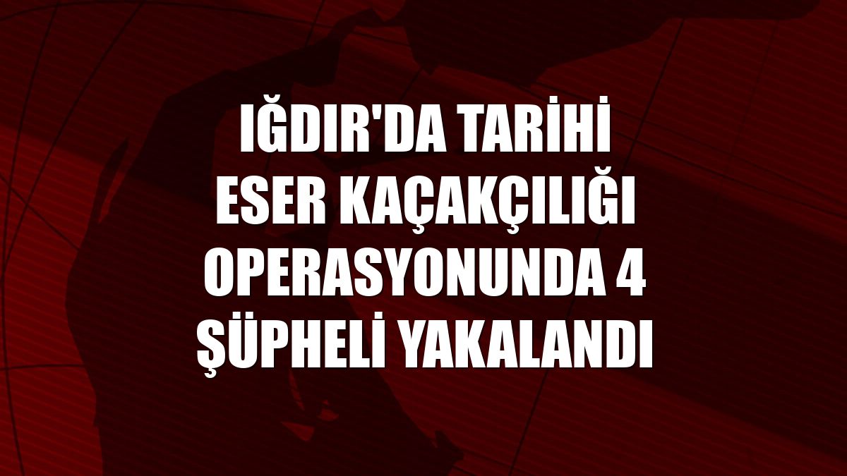 Iğdır'da tarihi eser kaçakçılığı operasyonunda 4 şüpheli yakalandı