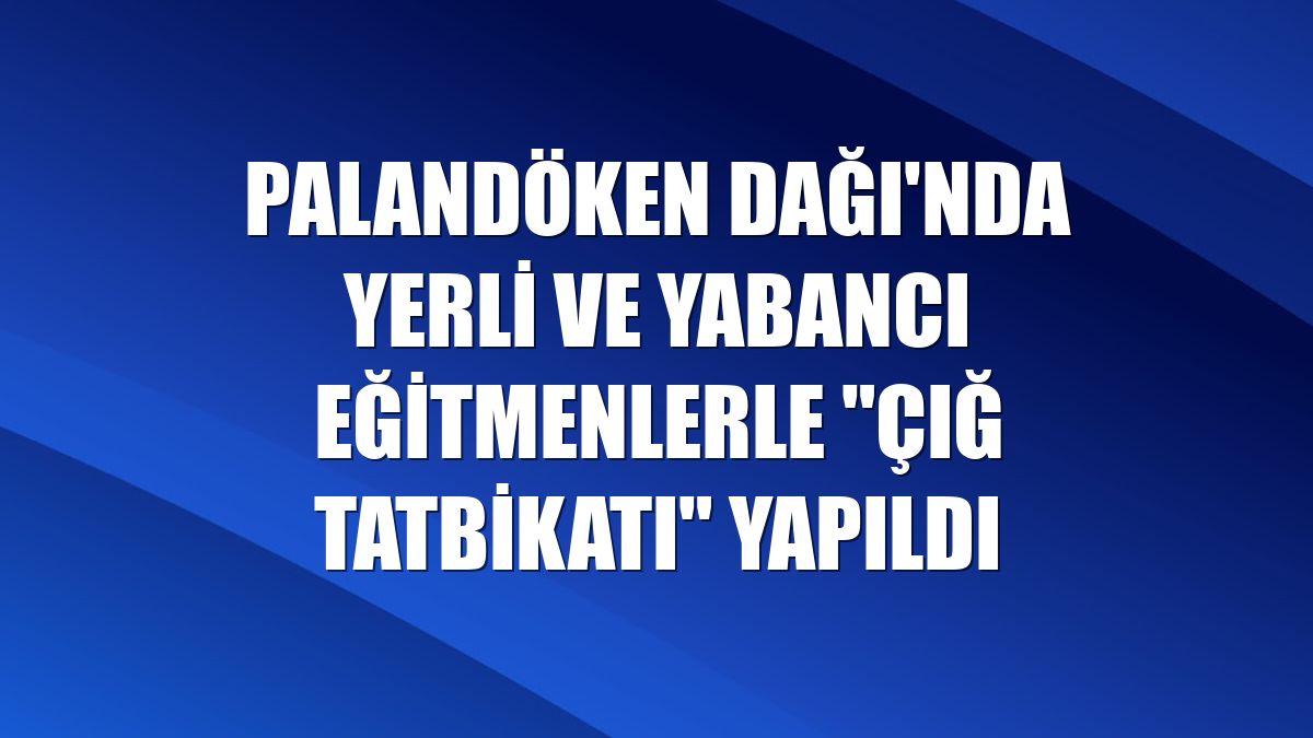 Palandöken Dağı'nda yerli ve yabancı eğitmenlerle "çığ tatbikatı" yapıldı