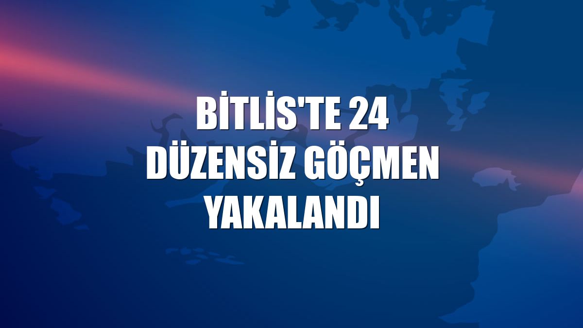 Bitlis'te 24 düzensiz göçmen yakalandı