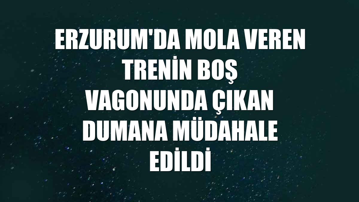 Erzurum'da mola veren trenin boş vagonunda çıkan dumana müdahale edildi