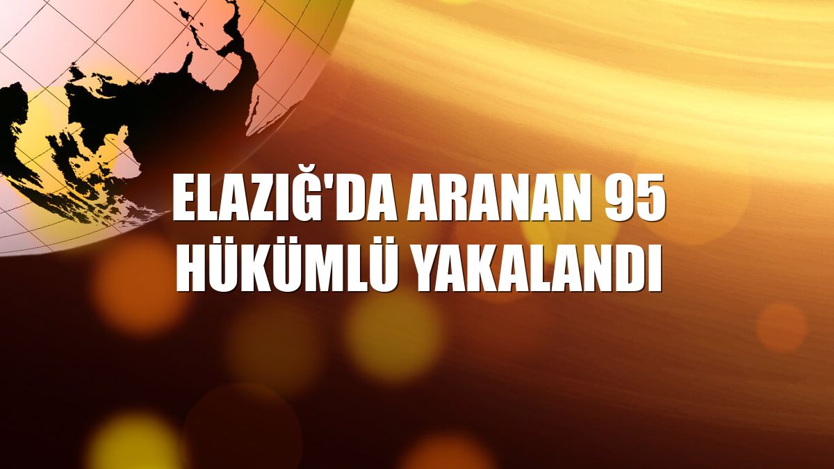 Elazığ'da aranan 95 hükümlü yakalandı