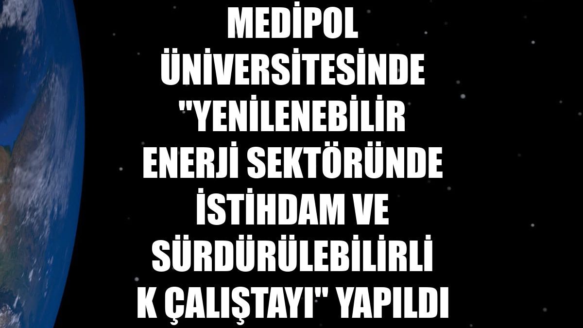 Medipol Üniversitesinde "Yenilenebilir Enerji Sektöründe İstihdam ve Sürdürülebilirlik Çalıştayı" yapıldı