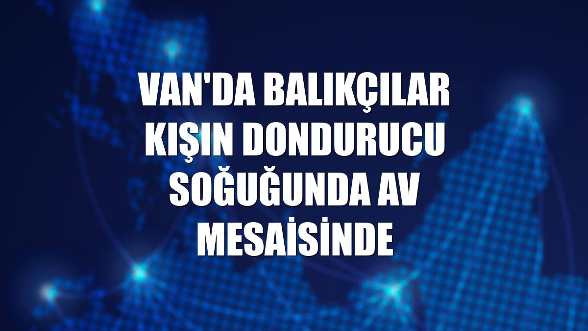 Van'da balıkçılar kışın dondurucu soğuğunda av mesaisinde