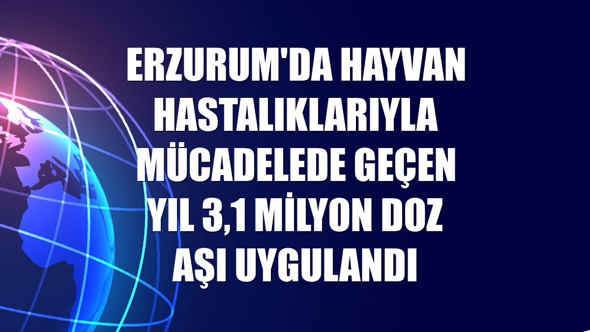 Erzurum'da hayvan hastalıklarıyla mücadelede geçen yıl 3,1 milyon doz aşı uygulandı