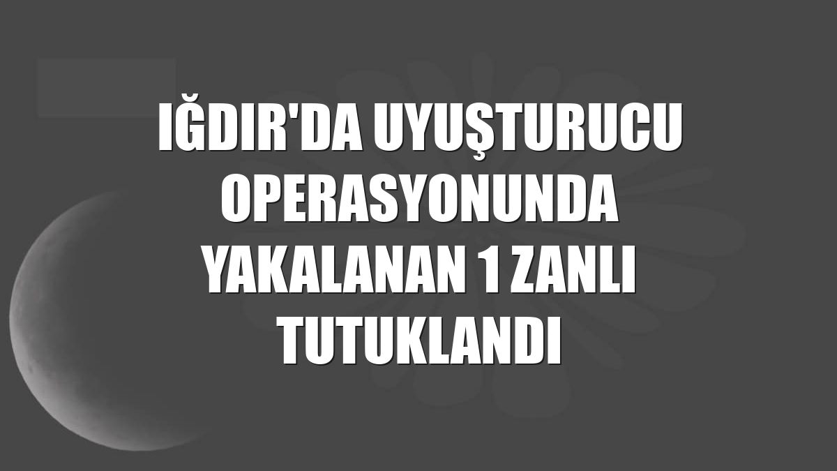 Iğdır'da uyuşturucu operasyonunda yakalanan 1 zanlı tutuklandı