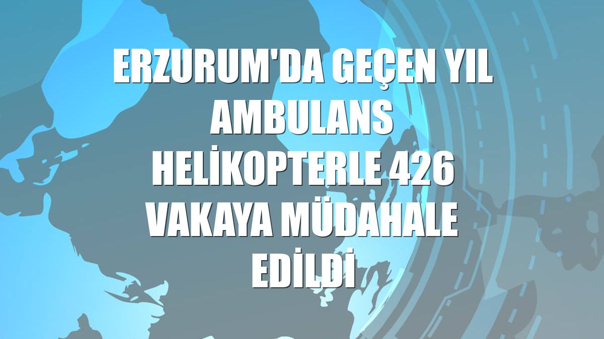 Erzurum'da geçen yıl ambulans helikopterle 426 vakaya müdahale edildi