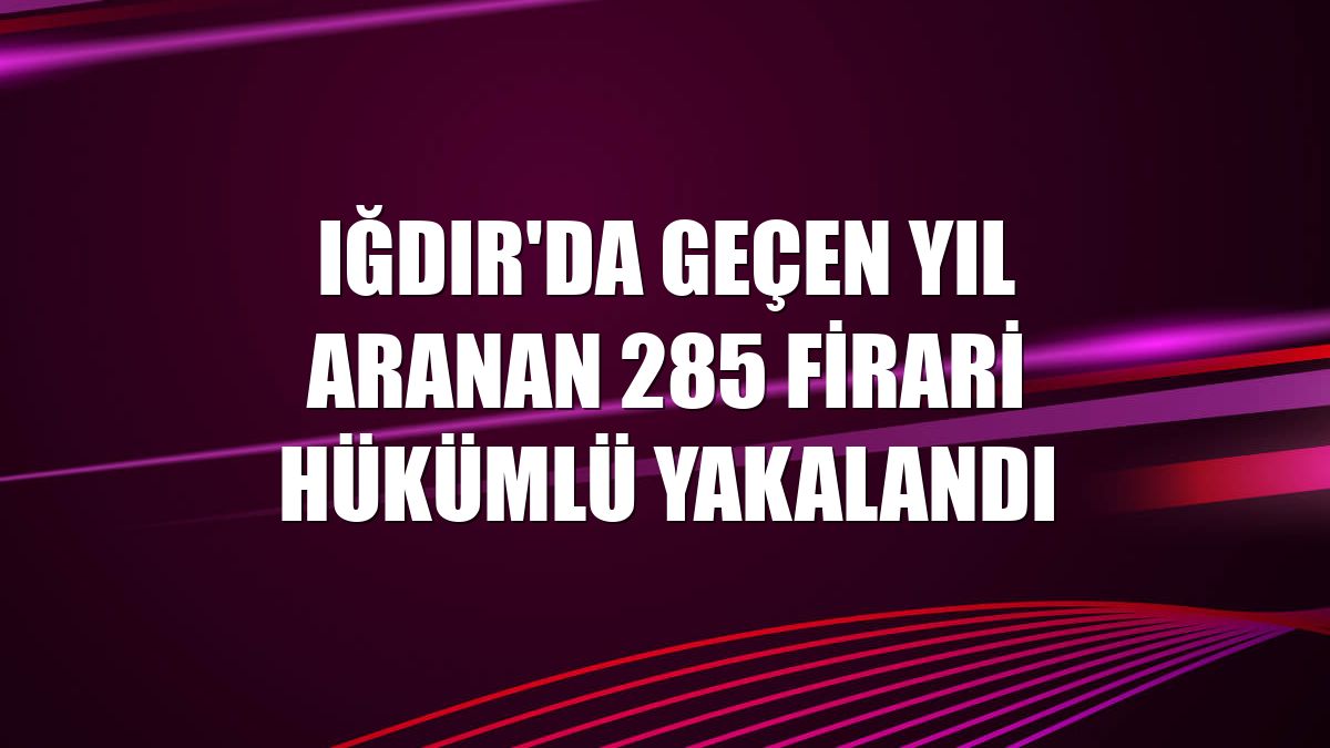 Iğdır'da geçen yıl aranan 285 firari hükümlü yakalandı