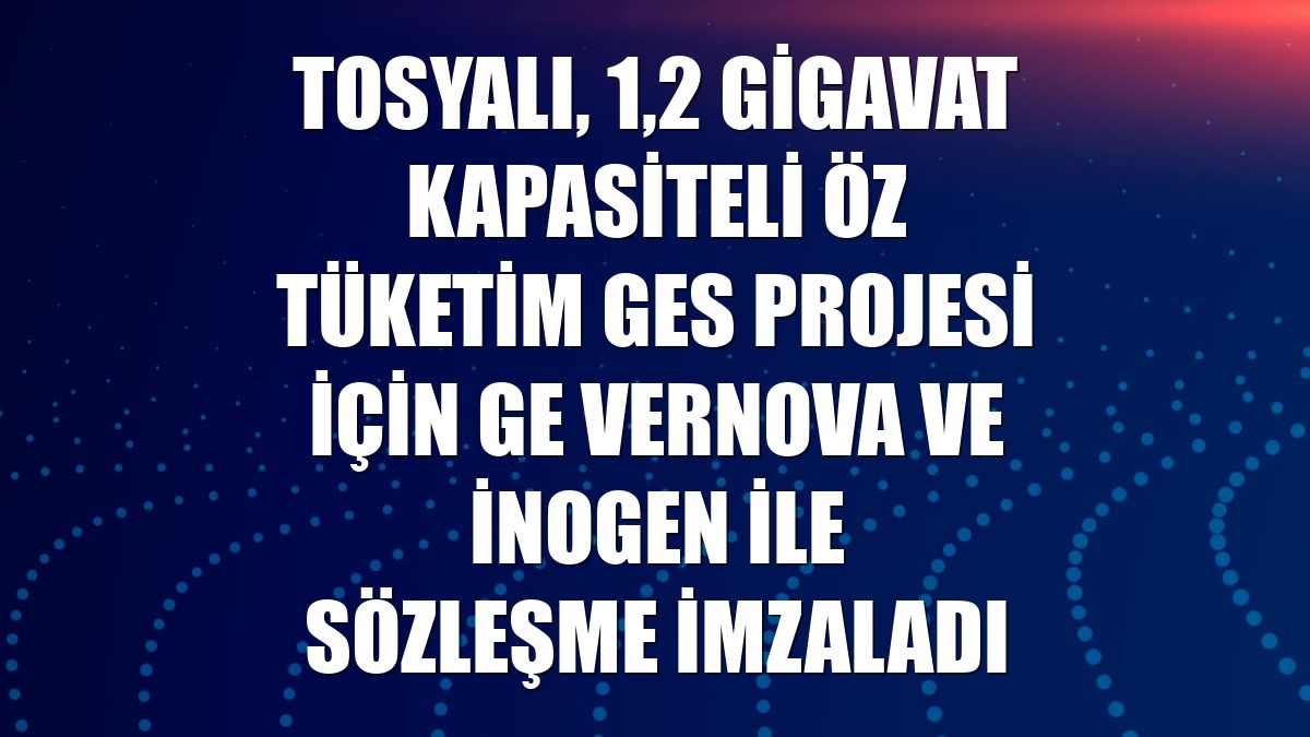 Tosyalı, 1,2 gigavat kapasiteli öz tüketim GES projesi için GE Vernova ve İnogen ile sözleşme imzaladı