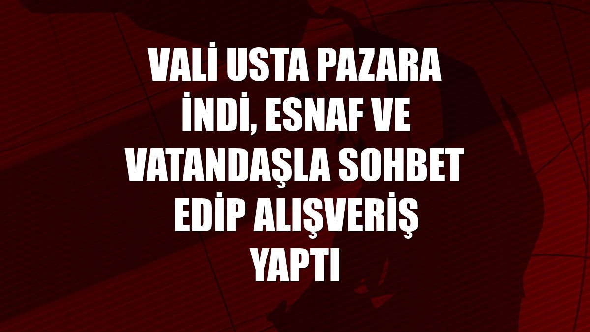 Vali Usta pazara indi, esnaf ve vatandaşla sohbet edip alışveriş yaptı