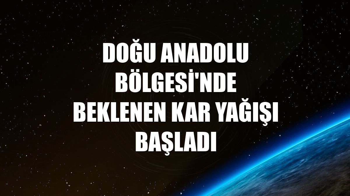 Doğu Anadolu Bölgesi'nde beklenen kar yağışı başladı