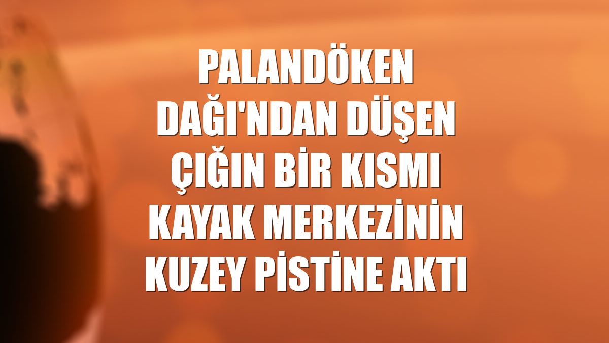 Palandöken Dağı'ndan düşen çığın bir kısmı kayak merkezinin kuzey pistine aktı