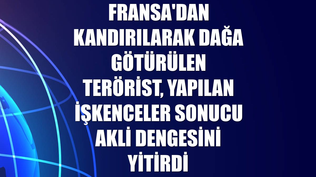 Fransa'dan kandırılarak dağa götürülen terörist, yapılan işkenceler sonucu akli dengesini yitirdi