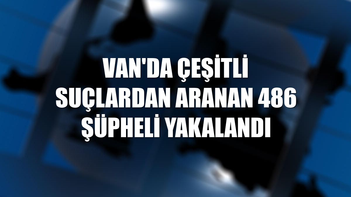 Van'da çeşitli suçlardan aranan 486 şüpheli yakalandı