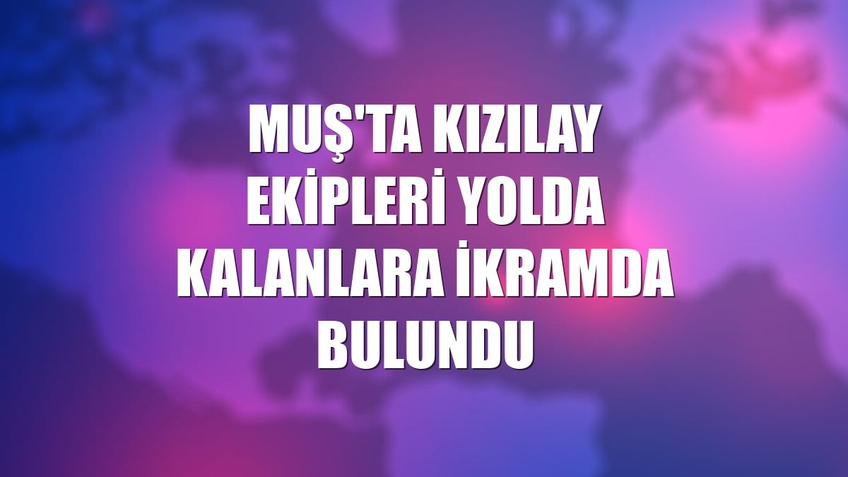 Muş'ta Kızılay ekipleri yolda kalanlara ikramda bulundu