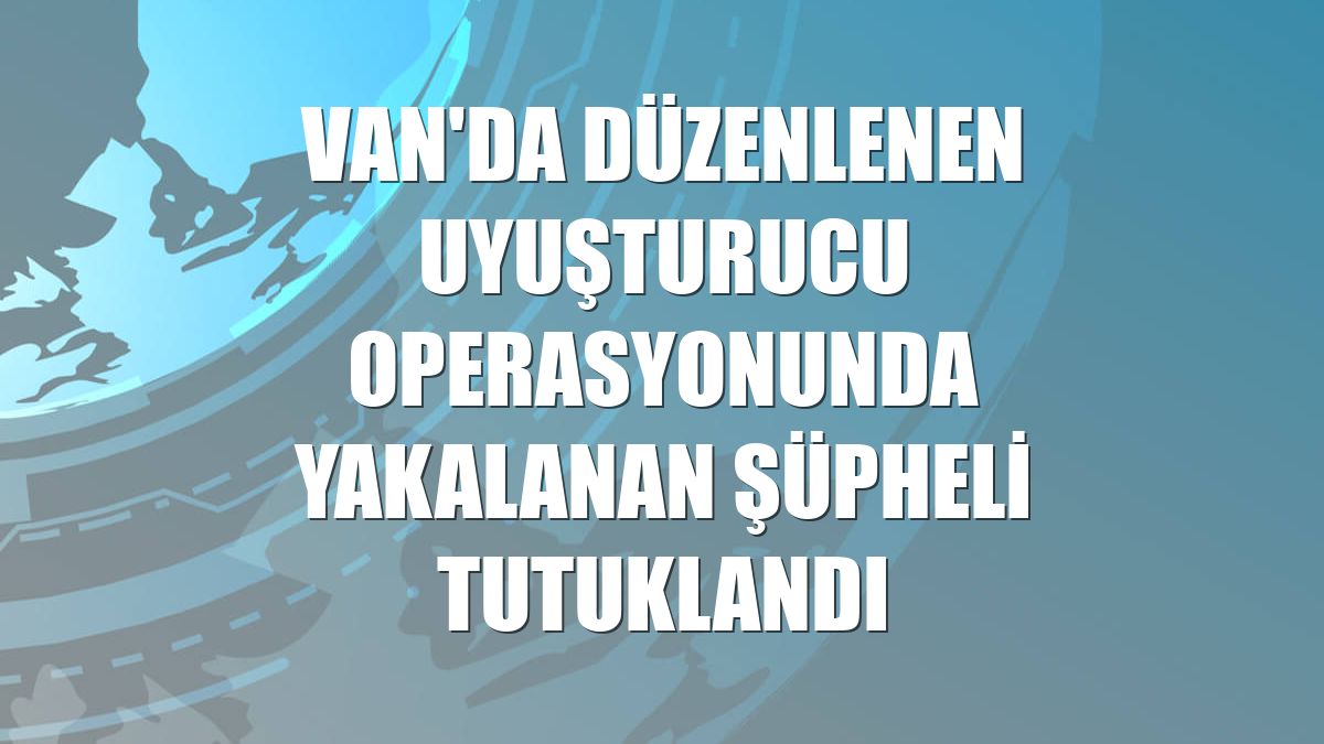 Van'da düzenlenen uyuşturucu operasyonunda yakalanan şüpheli tutuklandı