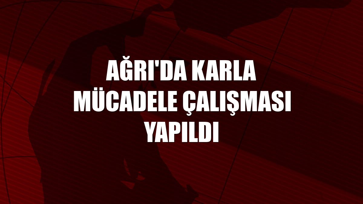 Ağrı'da karla mücadele çalışması yapıldı