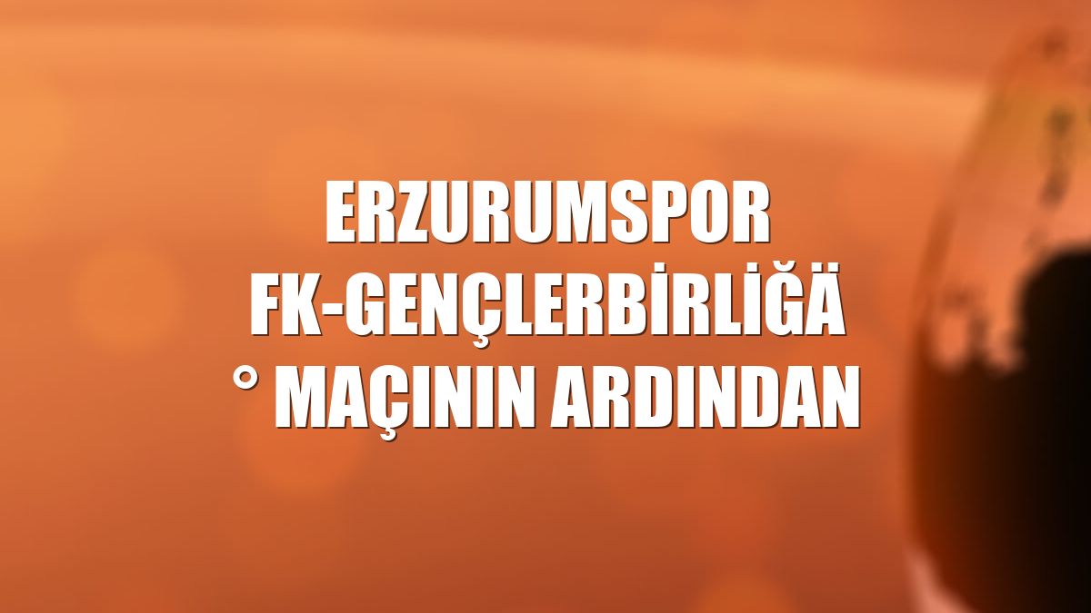 Erzurumspor FK-Gençlerbirliği maçının ardından