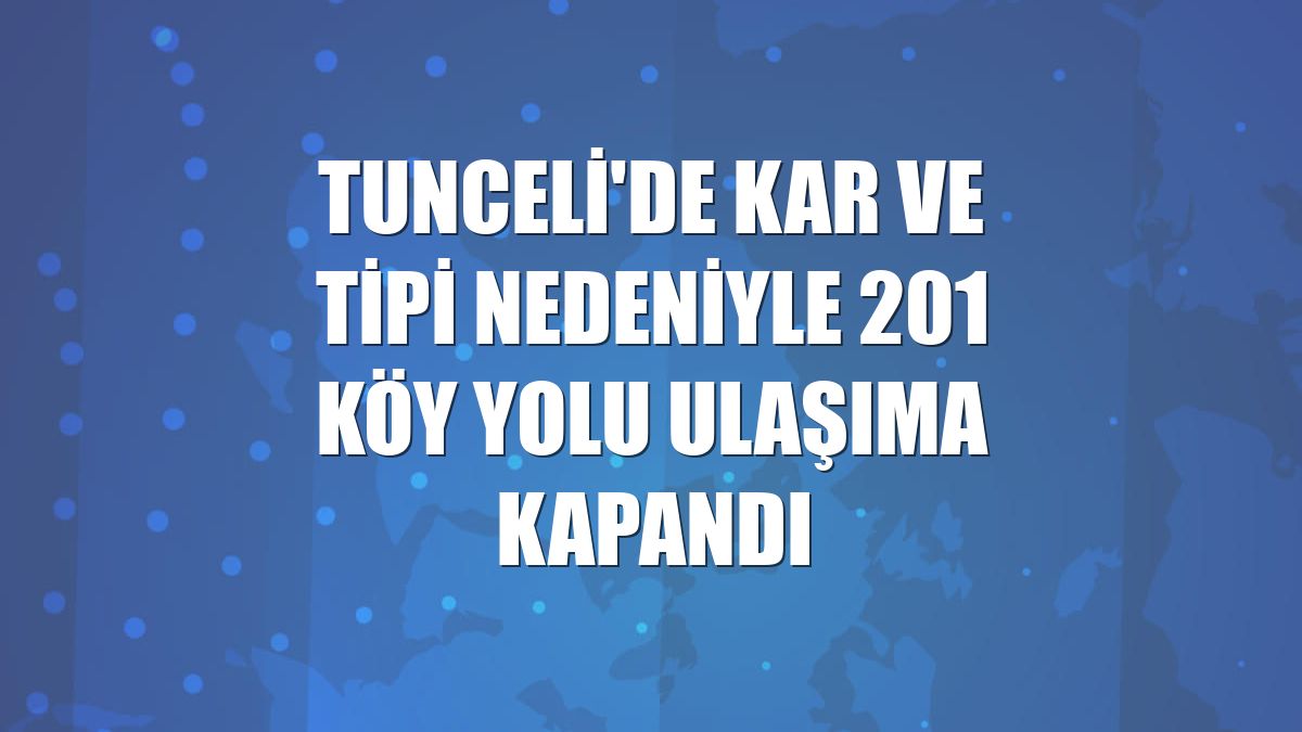 Tunceli'de kar ve tipi nedeniyle 201 köy yolu ulaşıma kapandı