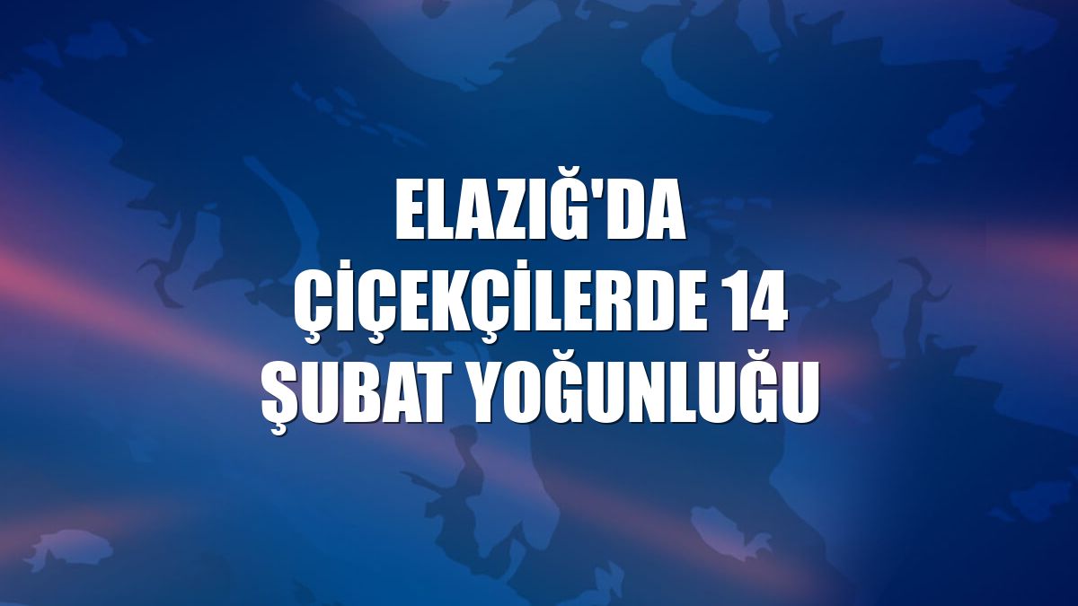 Elazığ'da çiçekçilerde 14 Şubat yoğunluğu