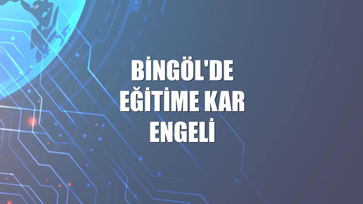 Bingöl'de eğitime kar engeli