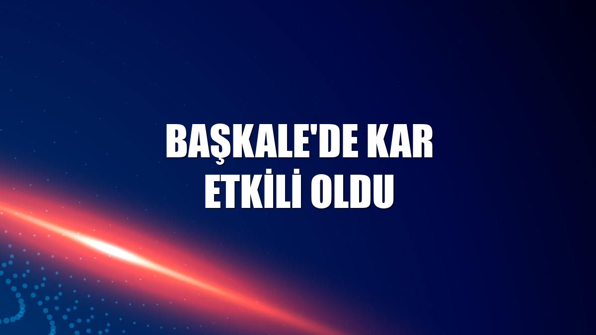 Başkale'de kar etkili oldu