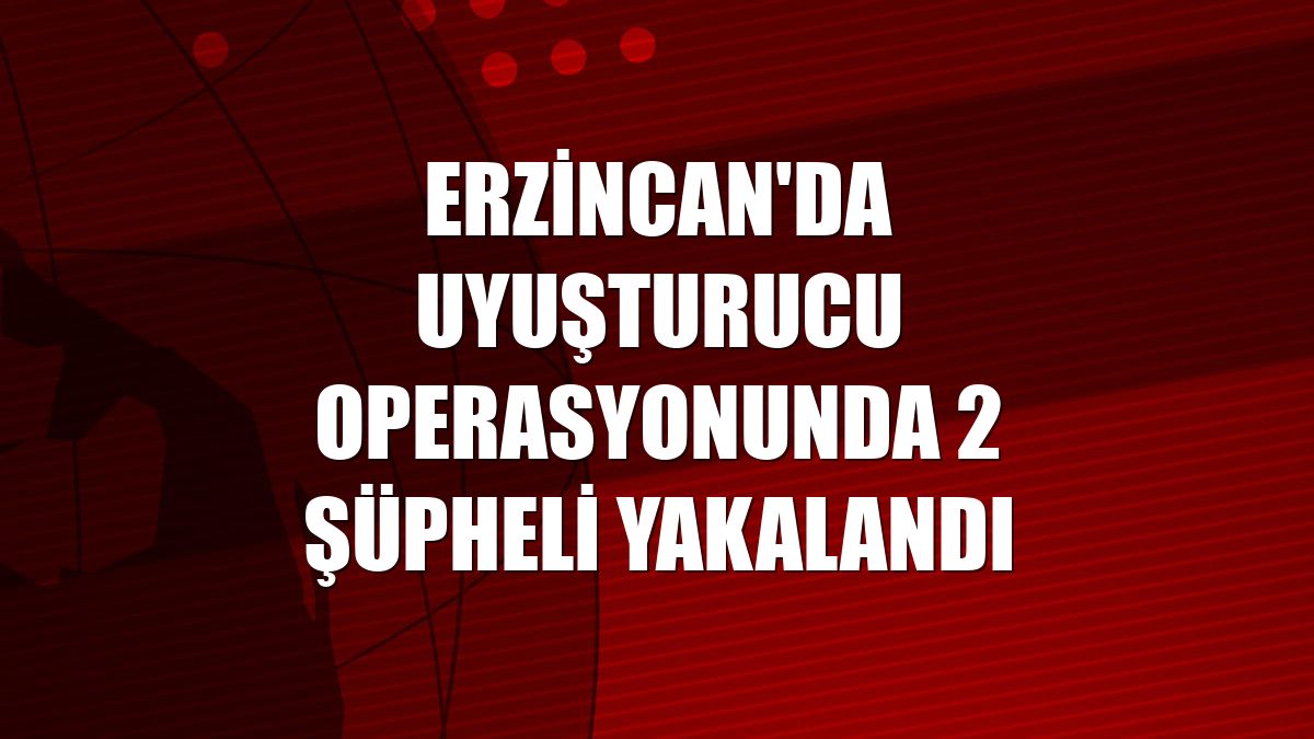 Erzincan'da uyuşturucu operasyonunda 2 şüpheli yakalandı