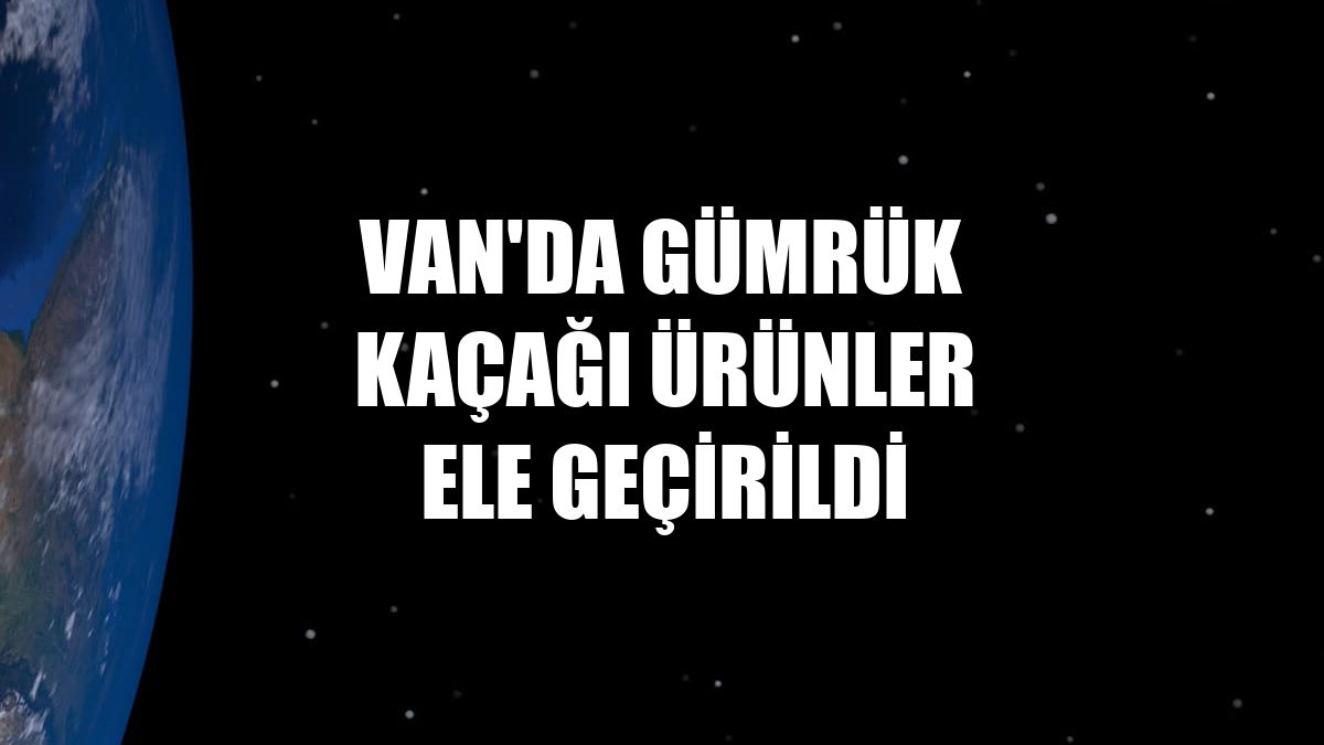 Van'da gümrük kaçağı ürünler ele geçirildi