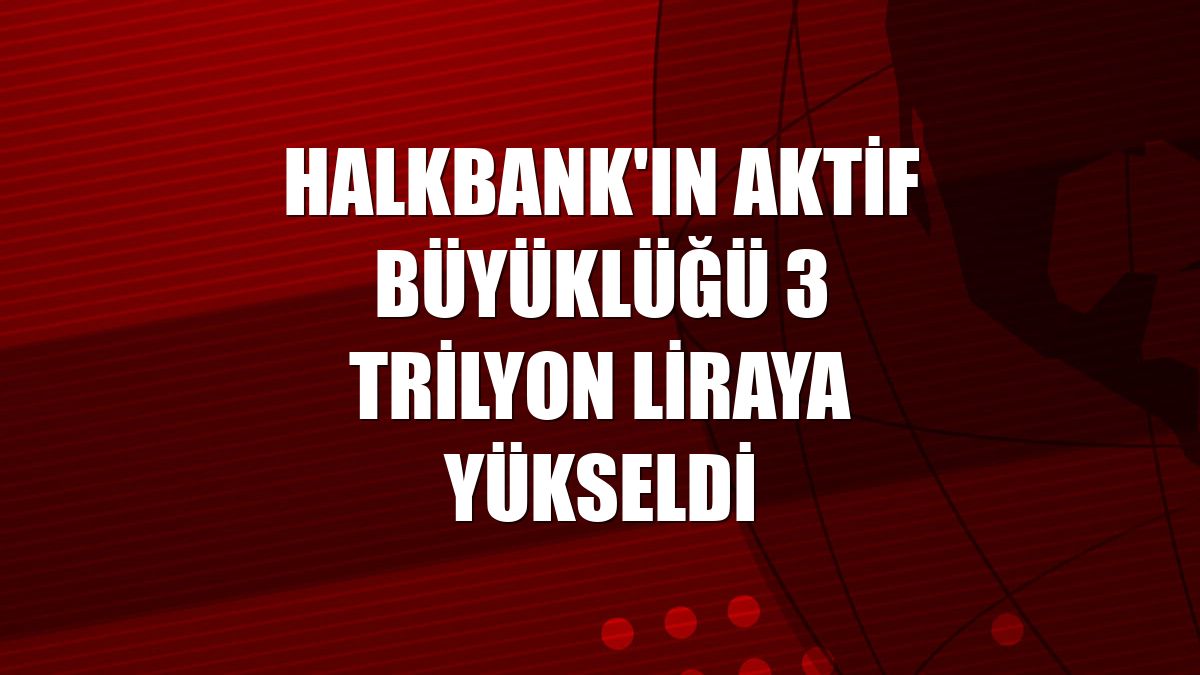 Halkbank'ın aktif büyüklüğü 3 trilyon liraya yükseldi