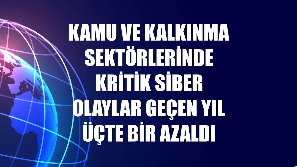 Kamu ve kalkınma sektörlerinde kritik siber olaylar geçen yıl üçte bir azaldı