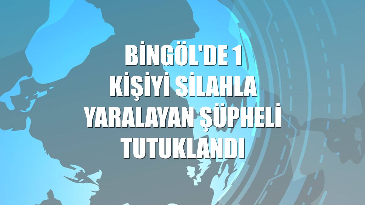 Bingöl'de 1 kişiyi silahla yaralayan şüpheli tutuklandı